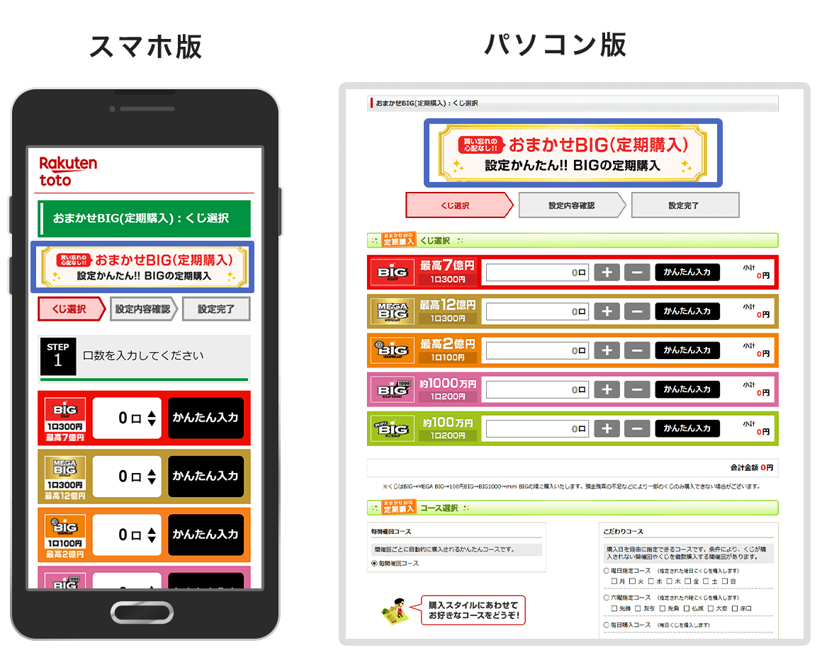 スマホ版　パソコン版