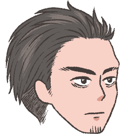 40代男性の通常の表情