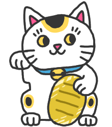 招き猫のイラスト