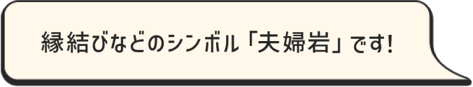 縁結びなどのシンボル「夫婦岩」です！