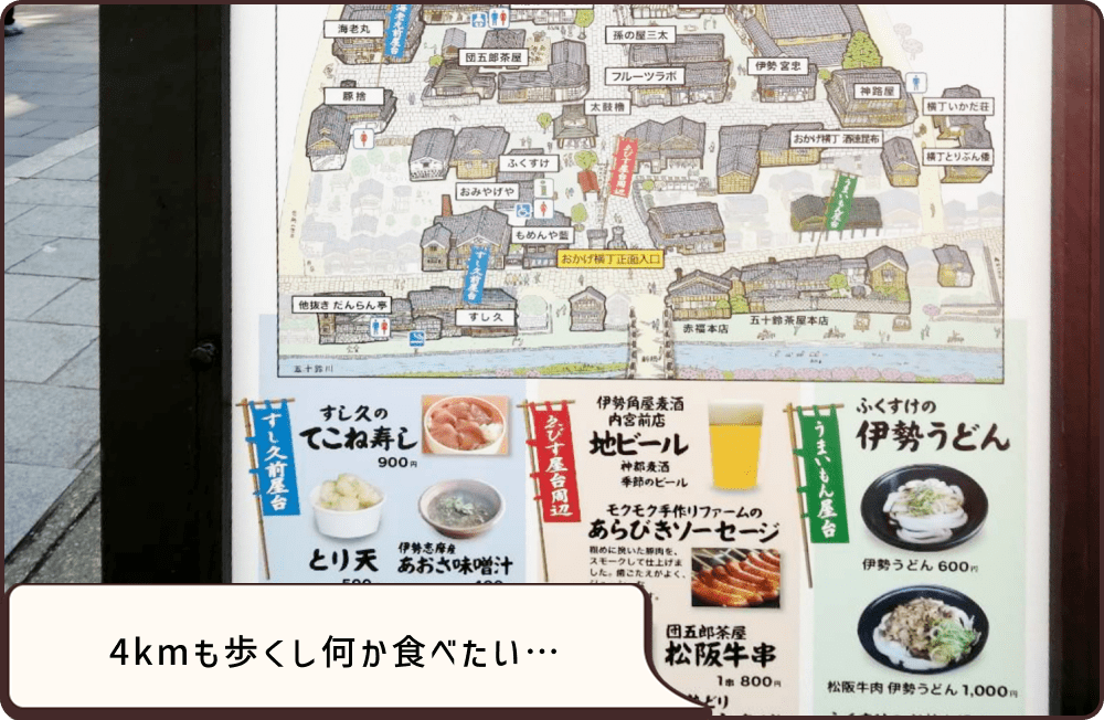 おはらい町のマップ