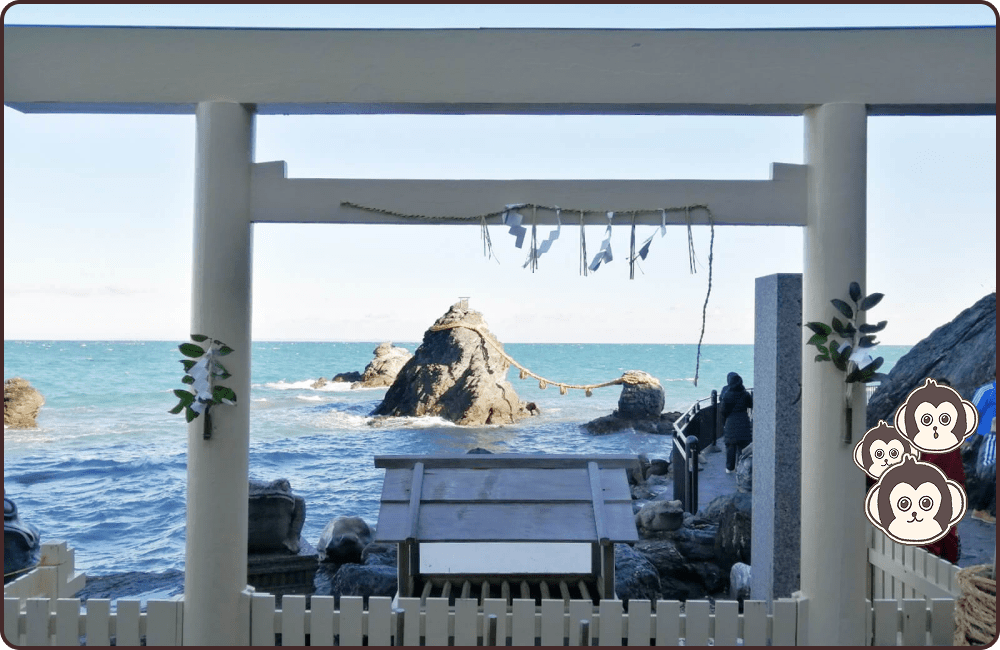 鳥居から見える夫婦岩